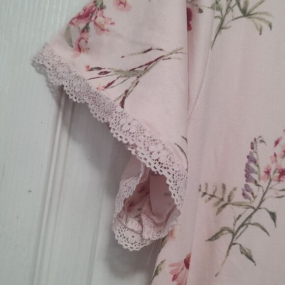Flora By Flora Nikrooz Women's floral PJ Night Long Shirt Size Medium - Picture 3 of 8